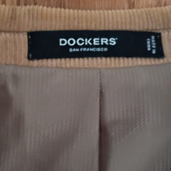 VNTG Dockers Tan Corduroy Blazer 38R Y2K Old Money Classic Fall Quietlux Heritag - Picture 4 of 10